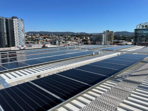 Solar panels on roof, Green Square Solar Installation, Fortitude Valley, Brisbane